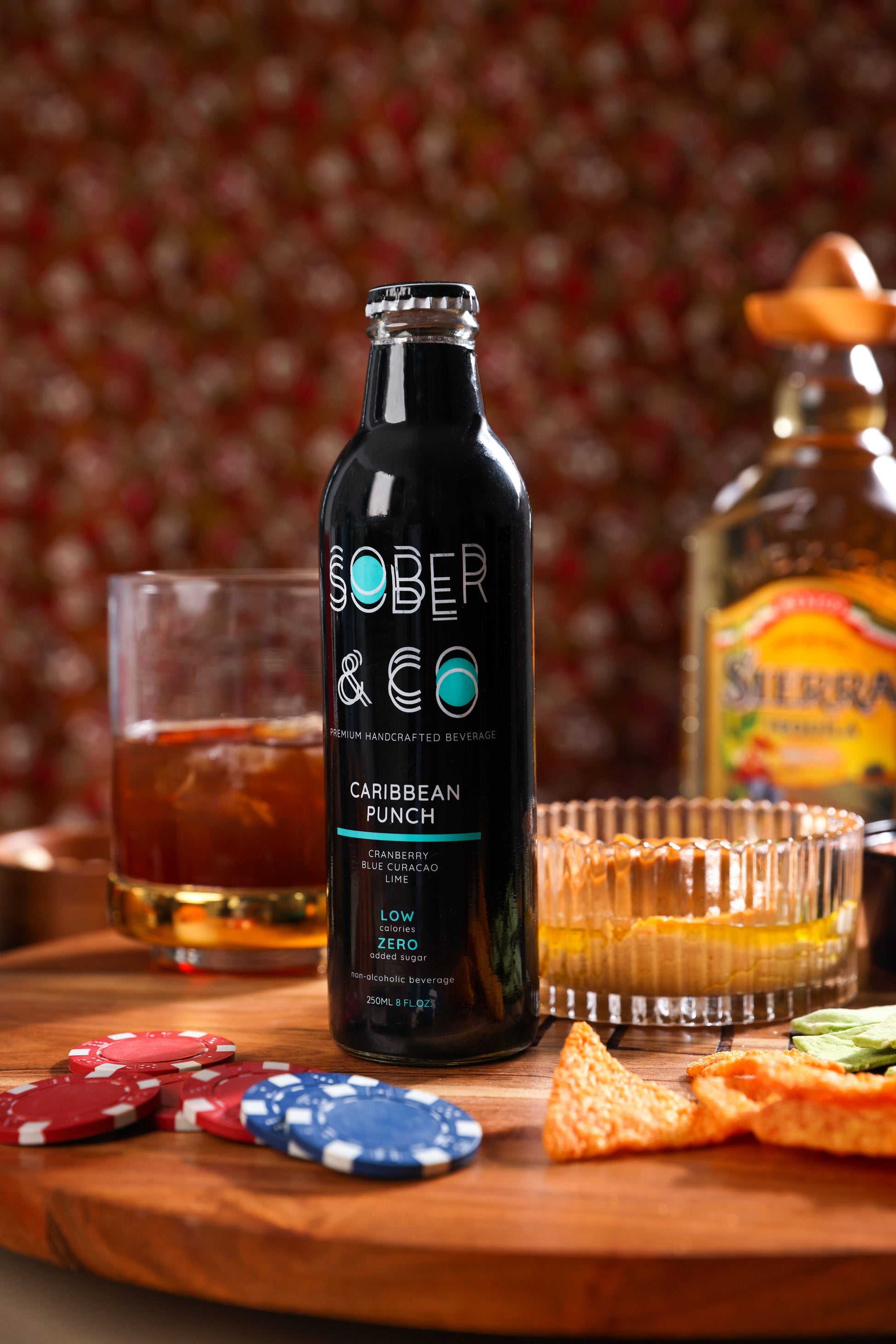 Caribbean Punch: Cranberry, Blue Curacao & Lime!